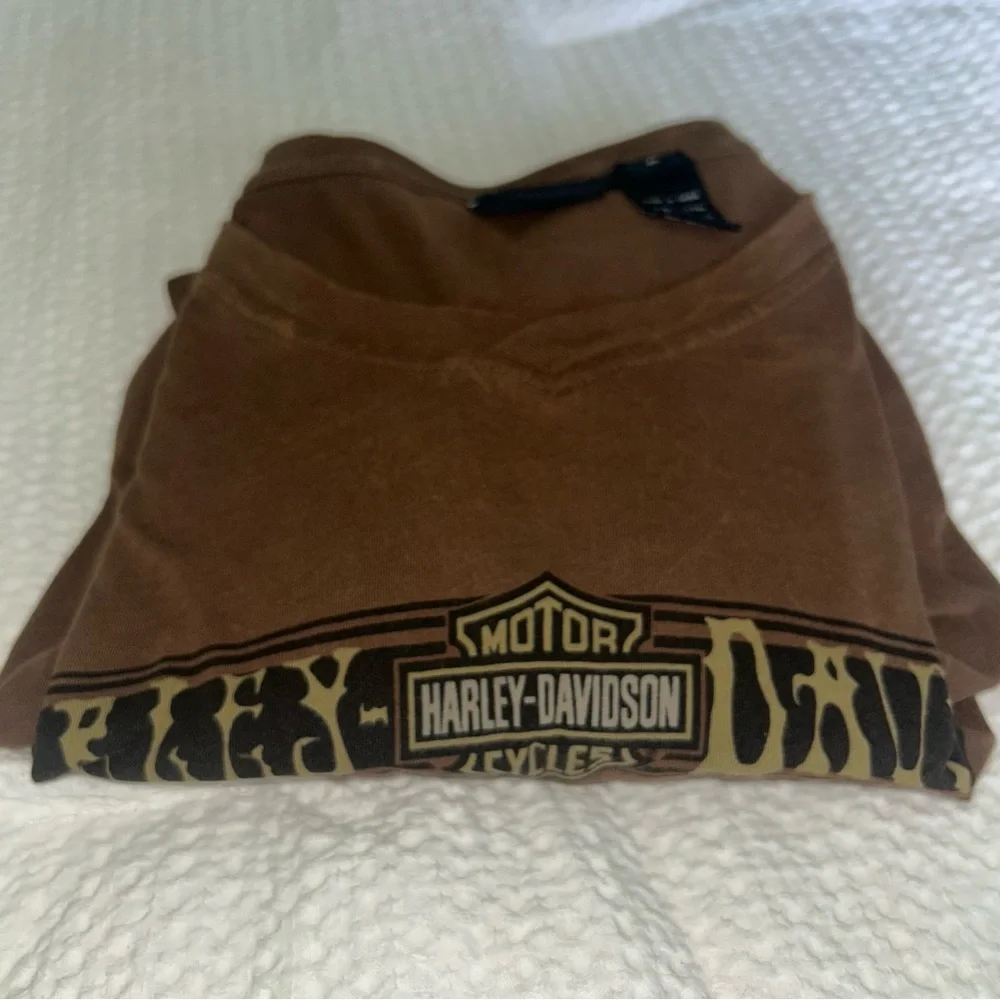 Harley Davidson Brown Graphic T-Shirt - Picture 5 of 5